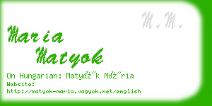maria matyok business card